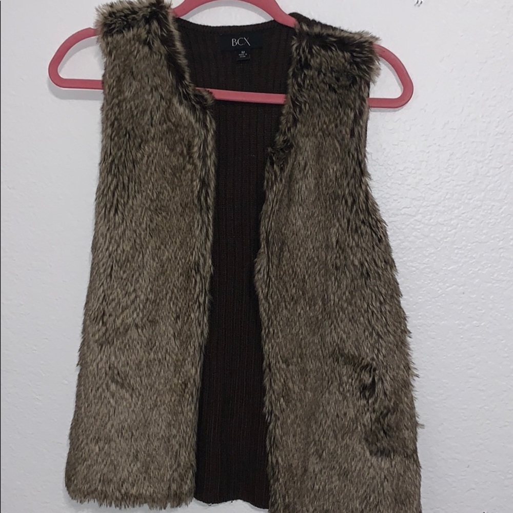 BCX faux fur vest